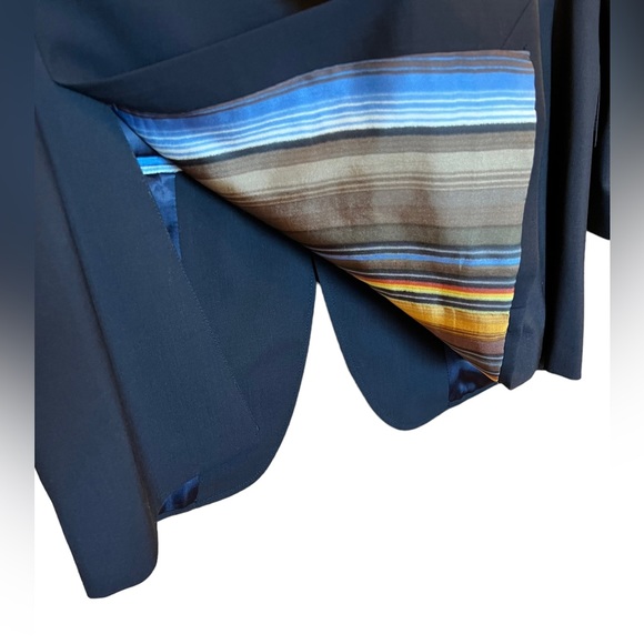 ETRO Man Blazer Jacket Size 50 Long Sleeves 100% Wool Lining is Silk-Acetate - Picture 11 of 15